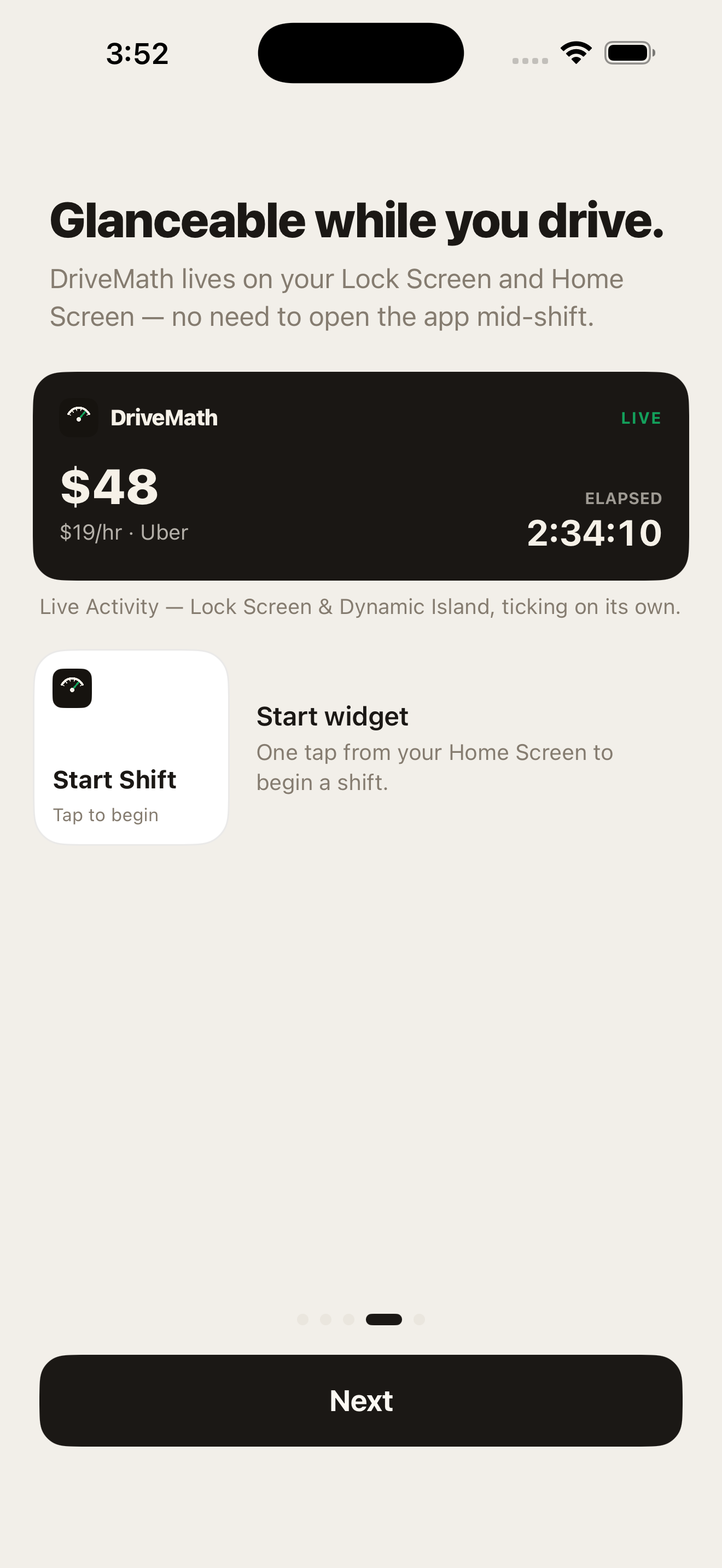 Lock Screen widget